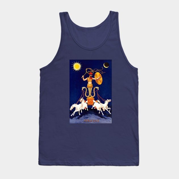 Gnostic ABRAXAS is Led by Four White Horses Tank Top by Star Scrunch